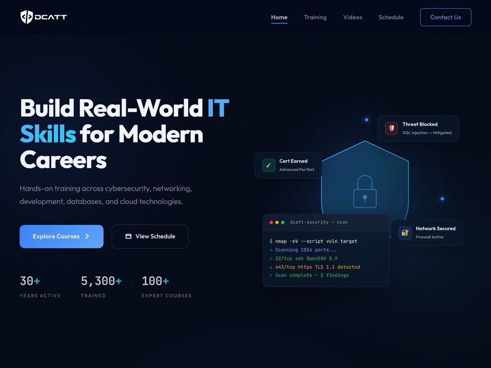 DCATT website built by Alp Web Studio